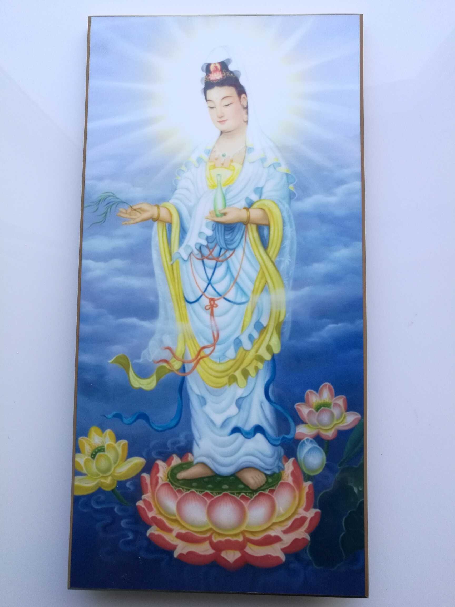 免费结缘佛像高端超清晰水晶工艺无框式观音菩萨佛像限拍一件