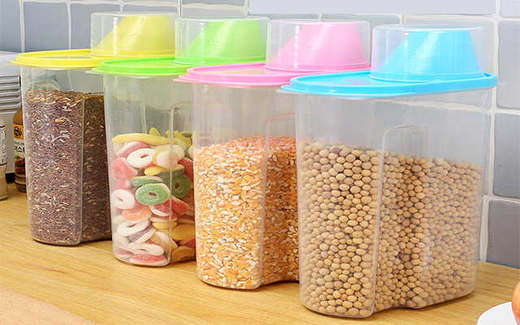 超值四件套加厚五谷杂粮储物罐厨房食品收纳盒25l19l