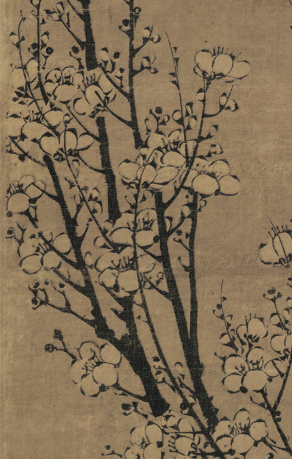 绢本 立轴  52×150厘米  台北故宫博物院——元代画梅圣手王冕的墨梅