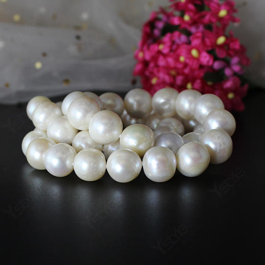 pearl string 白珍珠串链 淡水珍珠项链 10-11.5mm