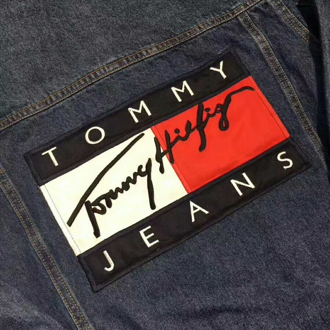 tommy jeans秋冬加厚宽松版情侣装纯棉牛仔外套