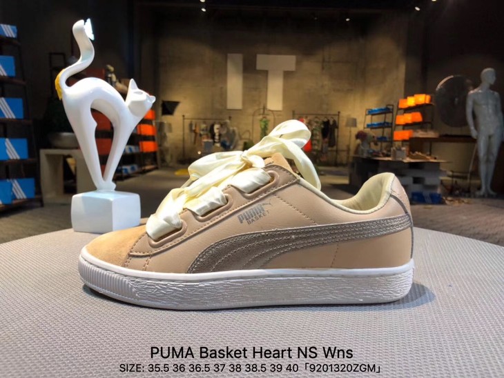 彪马/ puma basket heart ns wns 蝴蝶结交叉绑带 丝带女鞋 a70