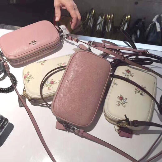 新色coach双层拉链相机包