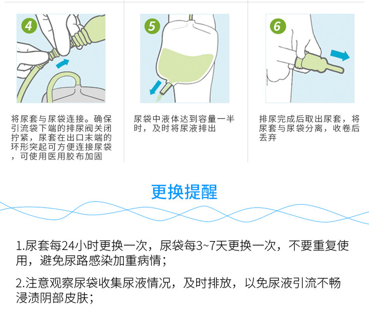 节日甄选coloplast康乐保5205康维一件式尿套男用30mm卧床病人接尿器