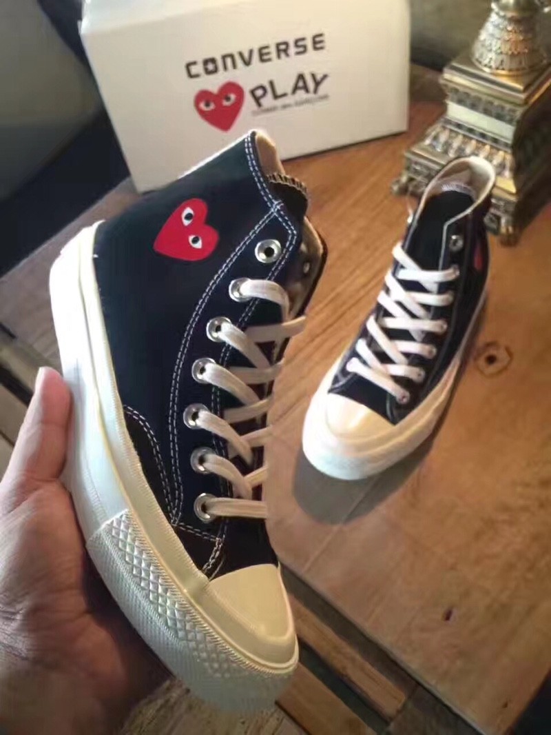 cdg x converse 1970s 黑色川久保玲 play爱心联名鞋