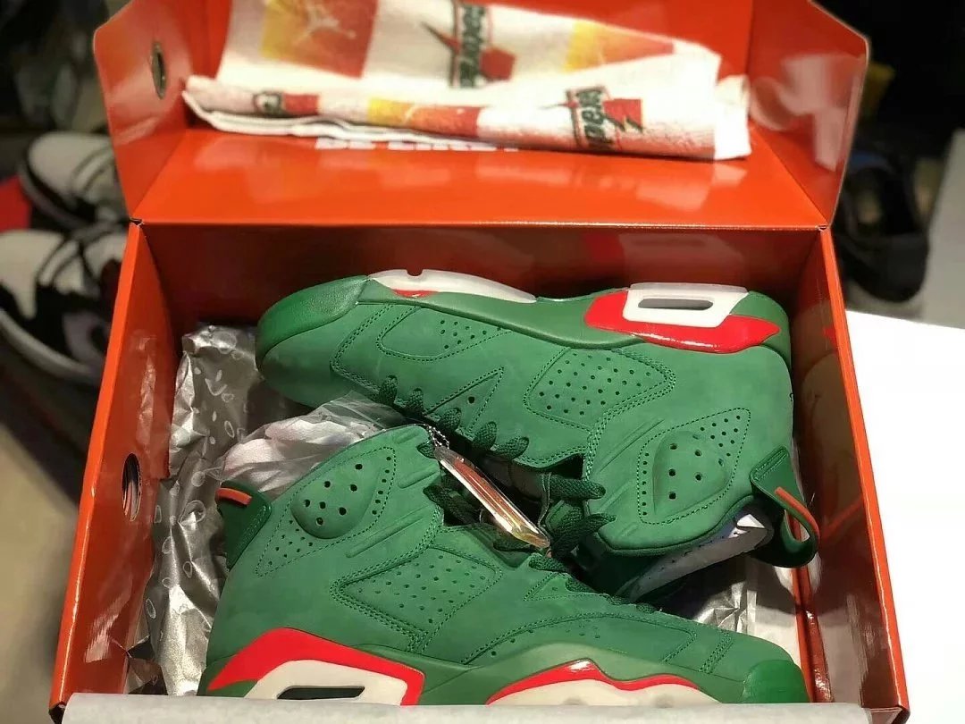 air jordan aj6 air j 6 gatorade green 佳得乐绿色