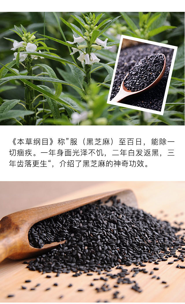 黑芝麻 干净饱满 营养丰富3袋*280g
