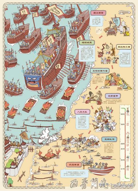 超赞的《手绘中国历史地理地图,全套4册