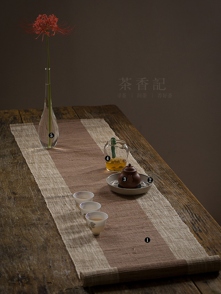 茶香记万载夏布苎麻茶席传统手工编织简雅质朴茶席布