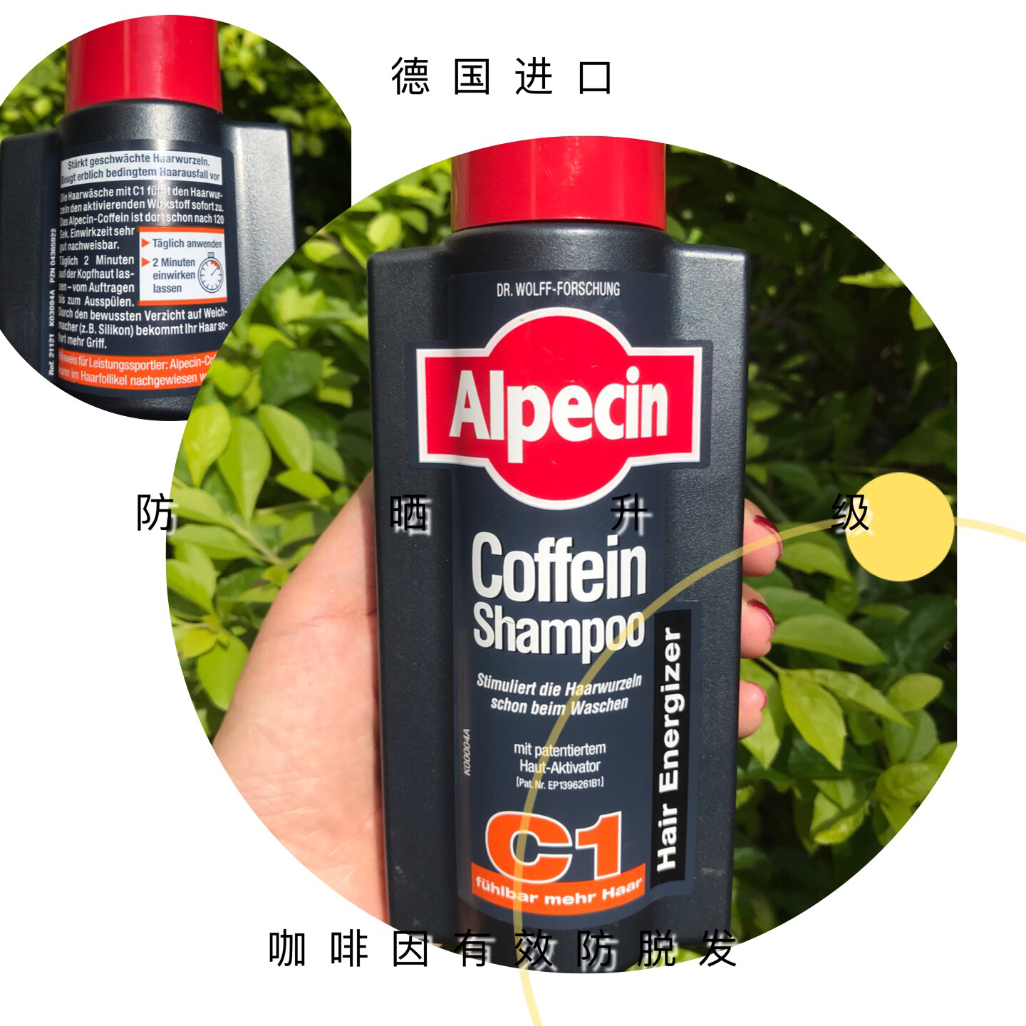 德国alpecinc1欧倍青防脱发咖啡因洗发水250ml