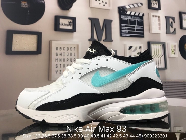 男女款均有耐克公司真标nikeairmax93复古半掌气垫网面透气休闲运动