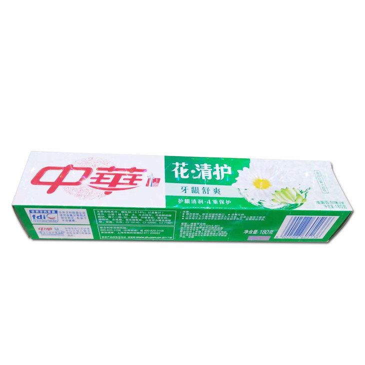 中华花清护牙膏清菊百合味牙膏180g