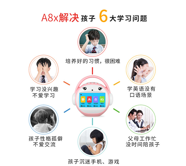 名校堂a8x智能早教机315岁触摸屏护眼点读学习机