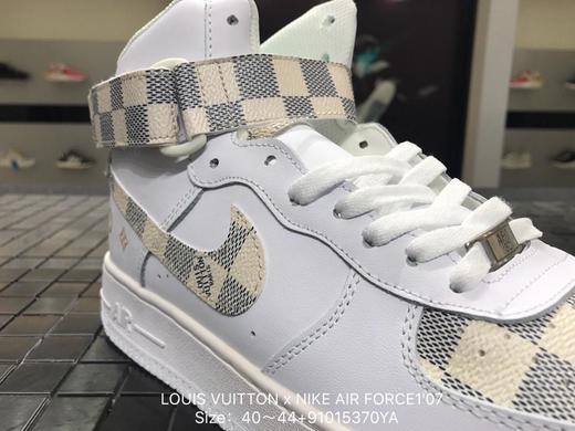 耐克louisvuittonxnikeairforce107lv路易威登空军联名经典格子高帮