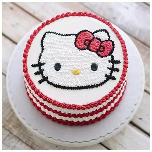 hellokitty小萌猫b款卡通儿童生日蛋糕恩泽园西饼屋