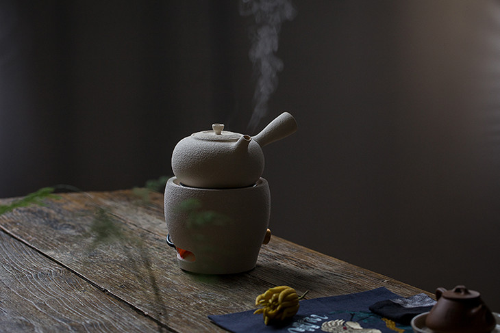 茶香记白泥壶煮水壶套组白泥壶电陶炉传统造型白陶釉面