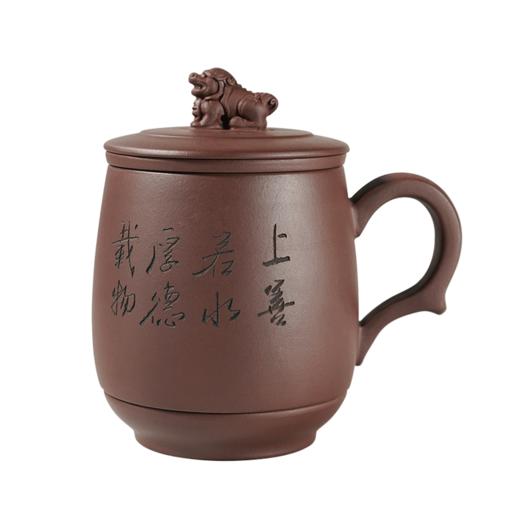 和记张生瑞兽吉祥紫砂套杯紫砂杯带过滤器