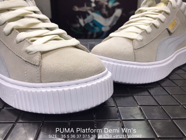 女鞋pumaplatformdemiwns彪马18冬季新款蕾哈娜中帮厚底板鞋二代厚底