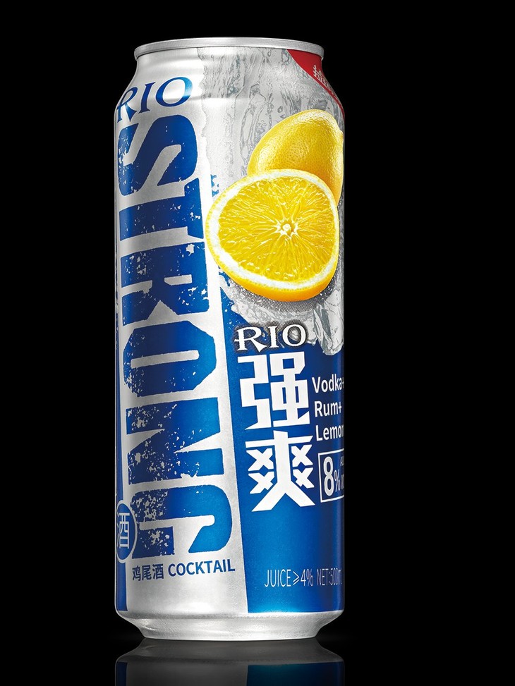 锐澳rio鸡尾酒强爽8柠檬风味500ml12罐