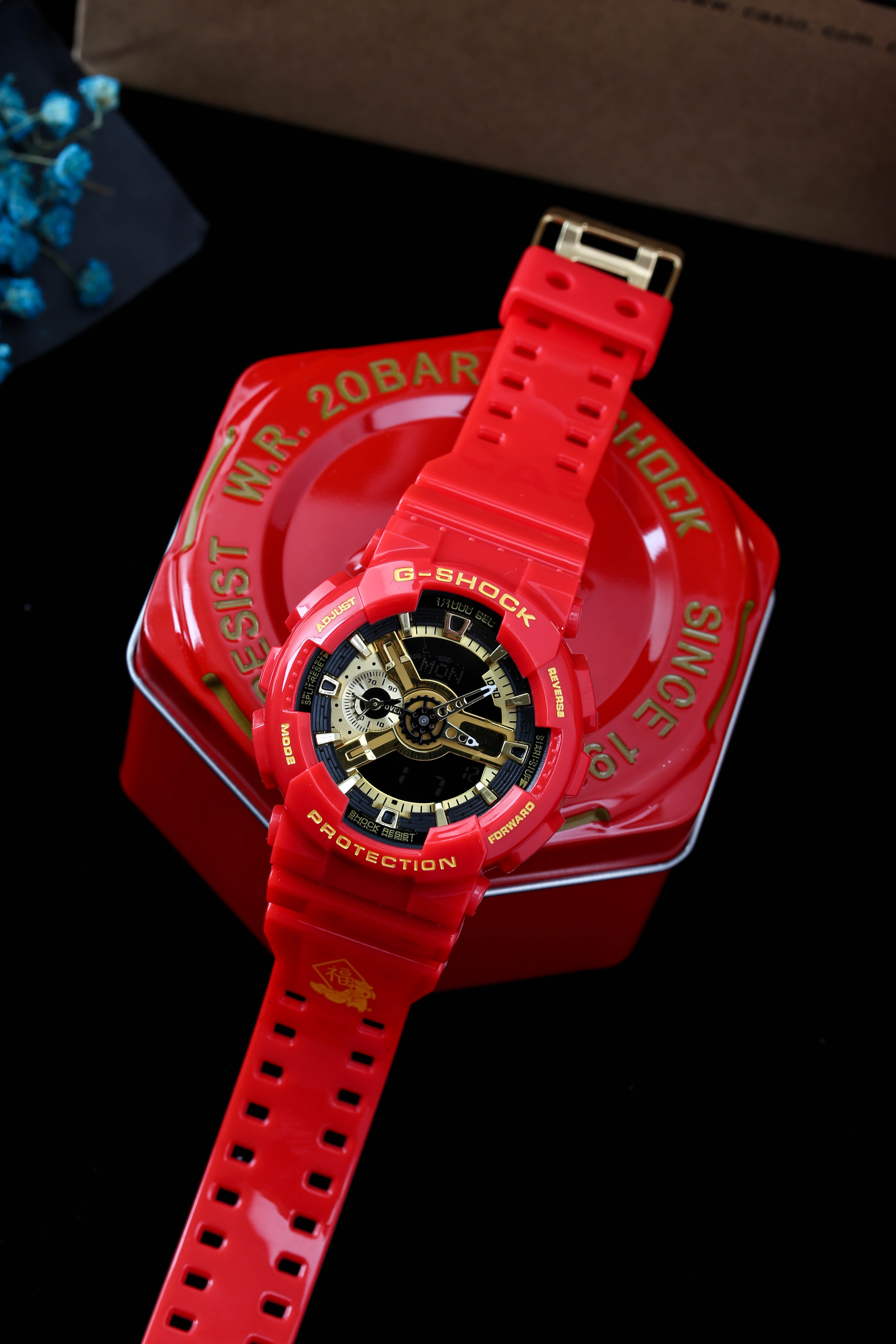 4、卡西欧手表表盘的红色表带是什么型号的？