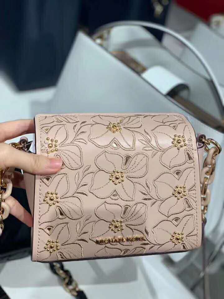 michael kors/mk铆钉刺绣肩挎小戴妃包,三色可选,尺寸