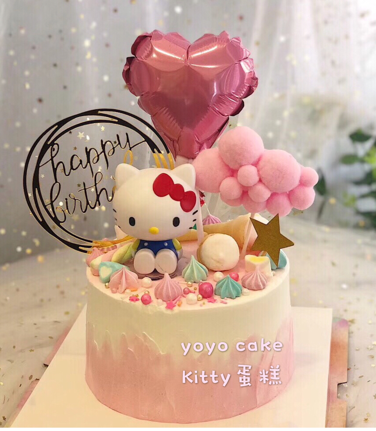 美食拍摄kitty猫奶油生日蛋糕拍摄_糖艺社-站酷ZCOOL