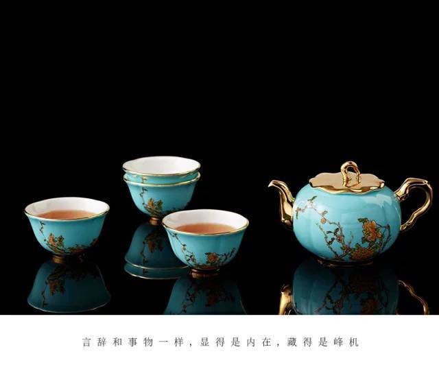 国瓷永丰源夫人瓷6头茶具中国风杯子家用套装茶具陶瓷杯