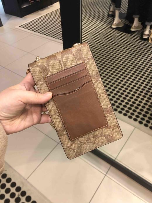 新款coach插画家合作款链条手机包