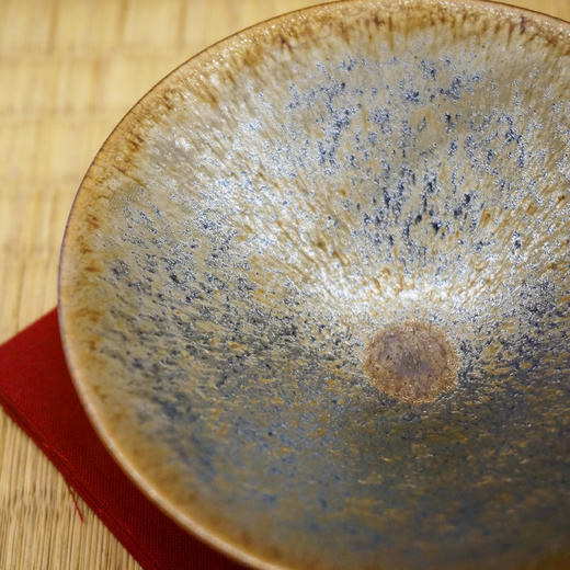 天目釉炫晶雾滴小酒盏京都名家古川刚先生作品