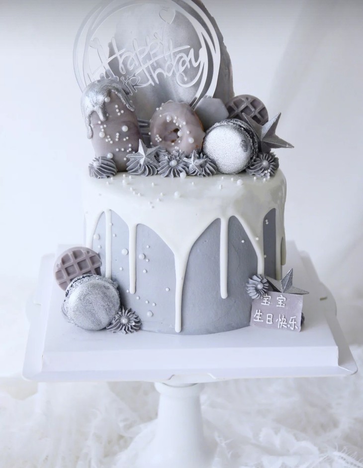 高级灰系列蛋糕 advanced grey series cake