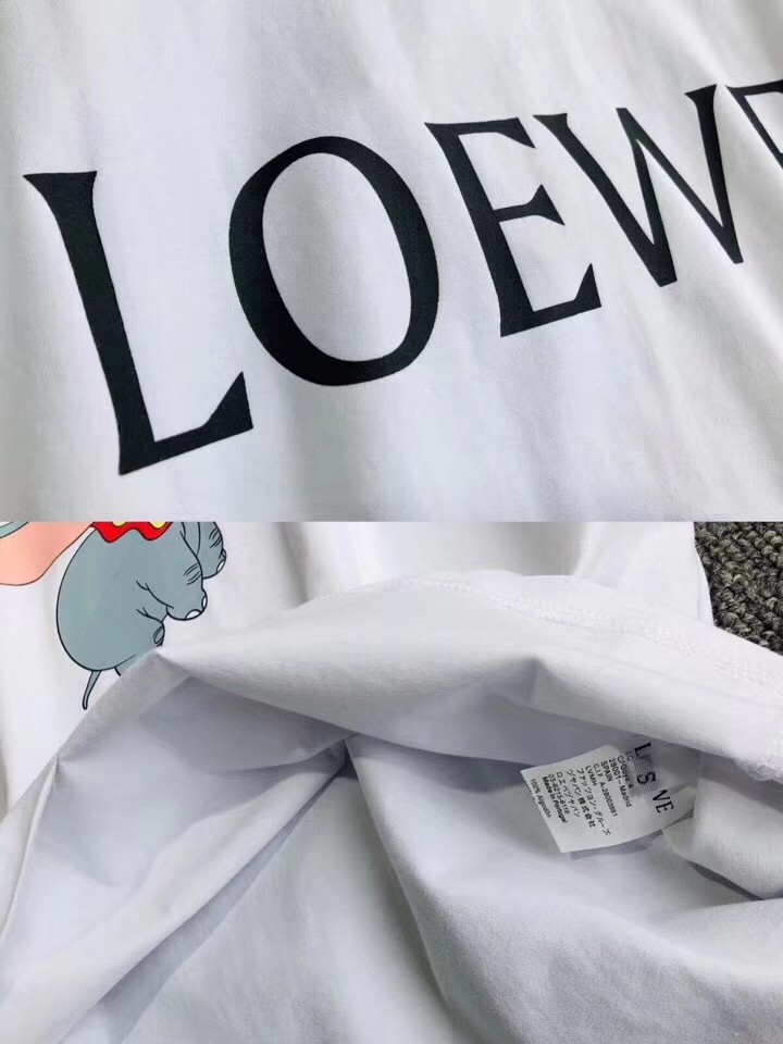 loewe小飞象情侣款印花t恤