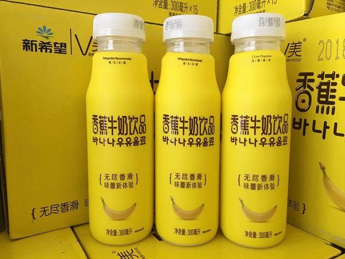 新希望v美香蕉牛奶 300ml/瓶 2瓶装