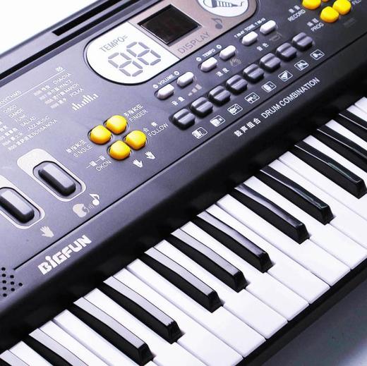 【玩具】bigfun 73cm新款61键电子琴带话筒儿童玩具礼品