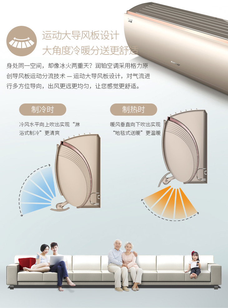格力 润铂变频1级 小1.5匹kfr-26gw/(26553)fnhab-a1