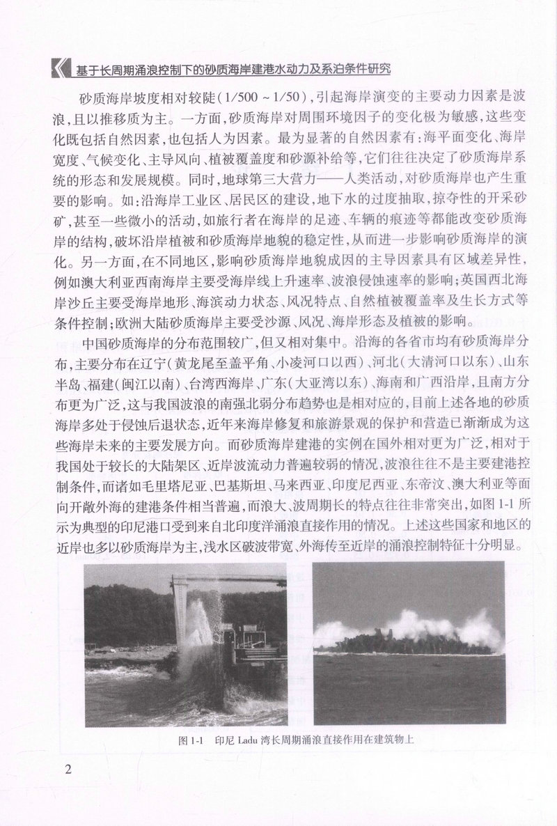 书摘图-书摘图4-基于长周期涌浪控制下的砂质海岸建港水动力及系泊条件研究 海洋水动力工程研究论丛
