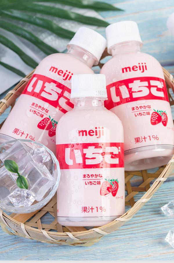 meiji明治草莓牛奶饮料220ml