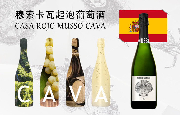 穆索卡瓦起泡葡萄酒 casa rojo musso cava