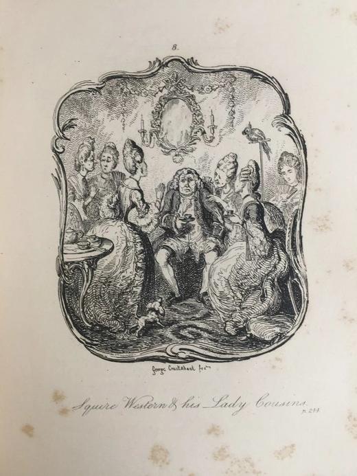 1864年 英国小说家亨利·菲尔丁文集 配22幅插图 犊皮