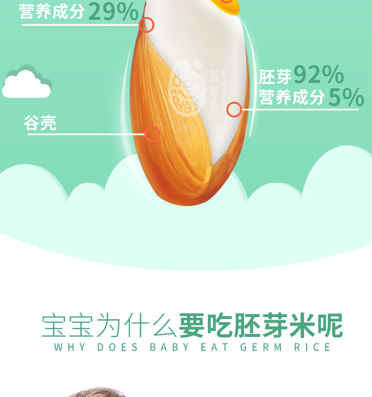 芽芽乐 宝宝营养藜麦胚芽米8月|宝宝营养粥米 藜麦胚芽 更营养 更