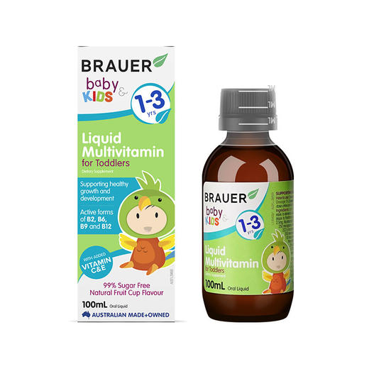 澳洲蓓澳儿brauer 婴幼儿复合维生素滴剂100ml/瓶 针