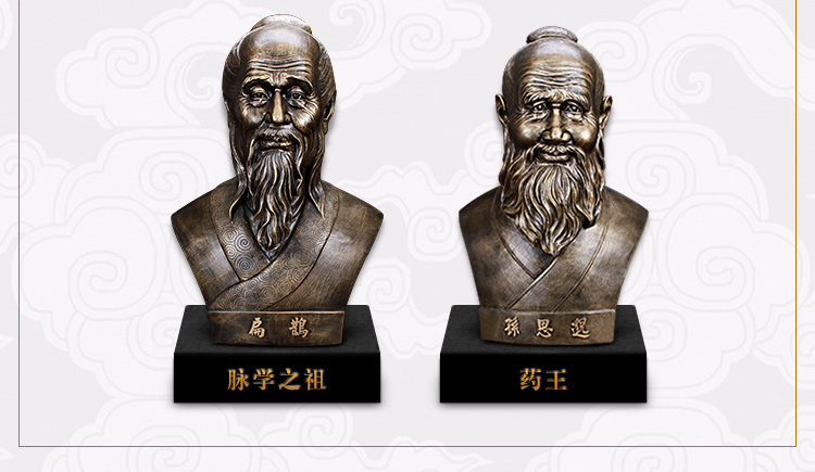 历代名医像孙思邈李时珍扁鹊华佗张仲景半身像雕塑造像雕像