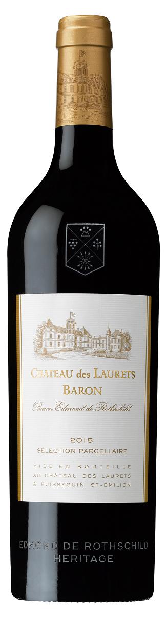 红葡萄酒chateau des laurets baron, baron edmond de rothschild