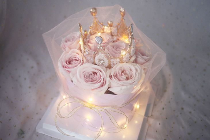 场景主题蛋糕系列|鲜花 浪漫 女神 皇冠 玫瑰 求婚,如图款式,新鲜水果