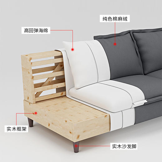 全实木框架健康舒适的沙发组合