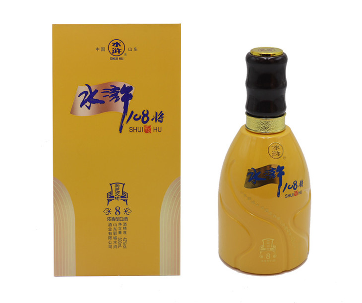 山东郓城水浒白酒水浒头把交椅8年货礼品礼盒600ml6瓶装包邮