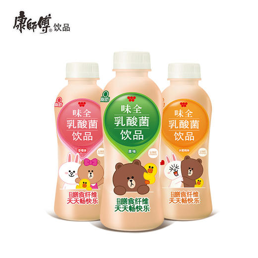 康师傅 味全乳酸菌 380mlx6瓶 蜜桃*2 草莓*2 原味*2