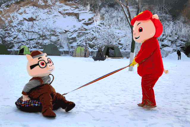 九如山嬉雪乐园冰雪大狂欢双人特价票199元购票赠送10分钟滑雪圈体验