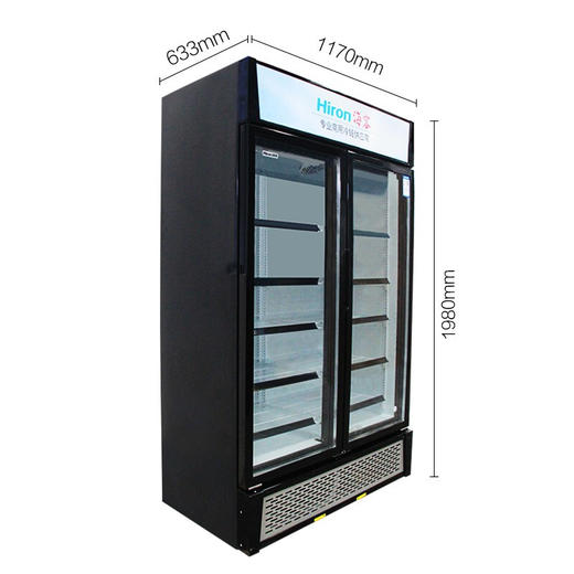 sc-720s2-r2 双门立式玻璃门冰柜 商用冷藏保鲜冷柜 风直冷展示柜酸奶