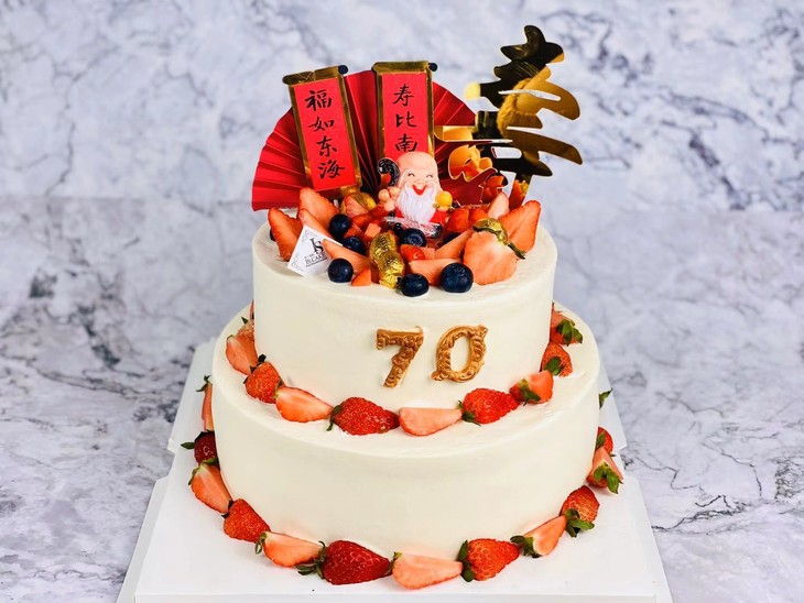 红红火火祝寿蛋糕(寿公/寿婆)