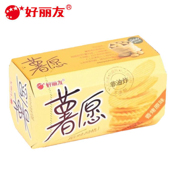 好丽友薯片薯愿膨化休闲零食红酒牛排香烤原味48g2